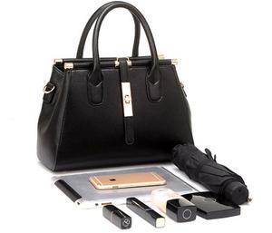En gros véritable sacs à main dame de bureau en cuir <span class=keywords><strong>noir</strong></span> sacs à main - Product Image 6