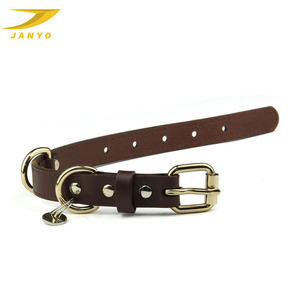 Fabriek Groothandel Hoge Kwaliteit Hond Harnas Plain Real Lederen Koe Lederen Halsband - Product Image 3