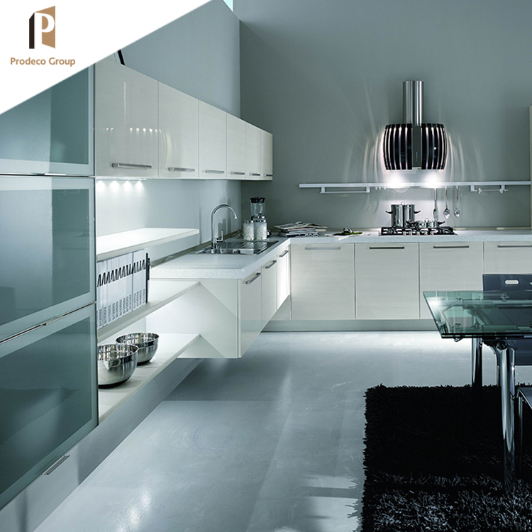 Moderno hotel de alto brillo y de combinaciones de cocina Diseño Integrado cocinas de lujo gabinetes de cocina