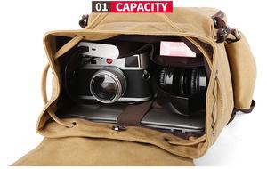 Hot Sale Canvas Backpack Hiking Vintage School Bag for Men <strong>Women</strong> Travel Rucksack <strong>Back</strong> <strong>Pack</strong> - Product Image 4