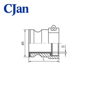 Khớp Nối Nhanh Cho Khớp Nối Ống PFA Lót <span class=keywords><strong>Camlock</strong></span> Một Bộ Chuyển Đổi <span class=keywords><strong>Camlock</strong></span> - Product Image 2