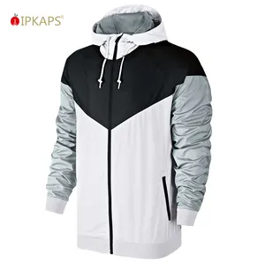 2024 Custom Hooded Polyester Softshell Windrunner Mens Windbreaker Waterproof Sports Jacket