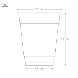 Couvercles de gobelets jetables biodégradables en R250-B PLA imprimés sur mesure de 8oz 250ml pour emballage de type blister de jus de café PBAT - Product Image 4
