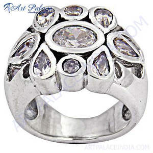 Anillo de plata 925 de moda Anillo plateado de circón cúbico de moda-para fiestas y regalos - Product Image 1