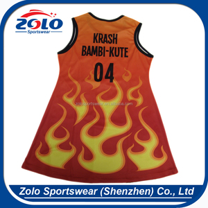 2017 New design best quality fashion fancy netball jersey - Product Image 4