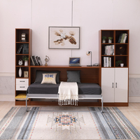 Meubles de chambre à coucher DIY, lit escamotable pour appartement, lit mural horizontal, lit Murphy