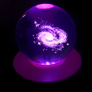 Geschenke und Kunst handwerk Led Light Crystall Ball Mini Spieluhr mit Verbindung