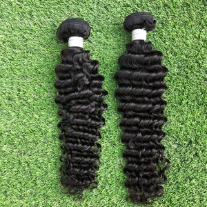 Top Bán Ấn Độ Trinh Remy Tóc Dệt Giá Rẻ 7a Sóng Sâu Bó Với Ren Phía Trước - Product Image 3