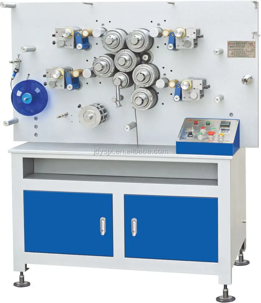나일론 Taffeta, 방아끈을 위한 의복 상표 인쇄기 4 개의 색깔 두 배 측 고속 회전 벨트 인쇄 기계 (JS-1031B)