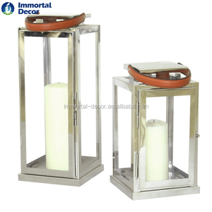 Quà Tặng & Trang Trí Đèn Lồng Lớn Màu Trắng Đèn Lồng Nến Thủy Tinh Ngà - Product Image 5