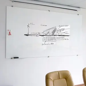 Whiteboard Whiteboard mit Stift ablage und Markierung für die Schule im Klassen zimmer Schreiben von blend freiem Magnetglas-Standard-Whiteboard