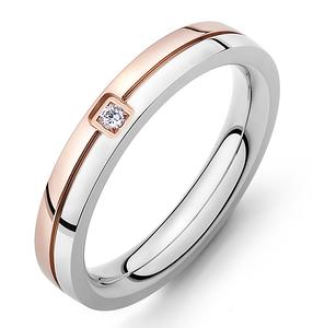 钛不锈钢金色结婚戒指套装周年纪念/订婚/承诺/情侣戒指最佳礼品 - Product Image 2