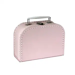 custom pink small paper suitcase
