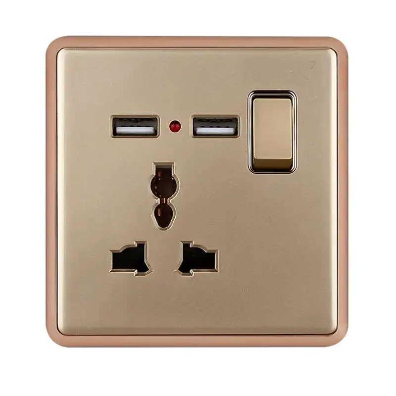 1 gang indicator lights 13a usb wall outlets sockets uk