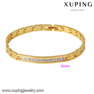 75020 xuping قوانغتشو الفاخرة الاصطناعية الثقيلة النحاس سلسلة ربط المعصم 24k الذهب سلسلة نسائية سوار - Product Image 2