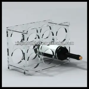 Clear Acrylic Wine Rack Acrylic Six Bottles Wine Rack Shelf Disassemble