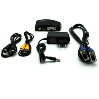 Convertidor JustLink RCA Composite S-Video BNC AV VGA de Entrada a Salida con 1 Año de Garantía para CCTV DVR PC Laptop TV Proyector