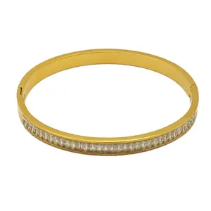 bulk wholesale custom style plus size stainless steel women saudi arabia jewelry 18k gold cuff bangle