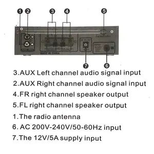 Kapal Gratis AK-698E 300W 12 V/220 V Mini Audio Power Amplifier Stereo Hi Fi FM Radio USB/ TF 2CH untuk Mobil Rumah Theater Amplifier