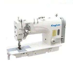 Máquina de coser de alta velocidad con doble aguja, máquina de coser de punto de bloqueo