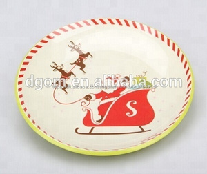 Impresión con <span class=keywords><strong>Santa</strong></span> Claus melamina alimentos plato de <span class=keywords><strong>la</strong></span> <span class=keywords><strong>cena</strong></span> de Navidad - Product Image 1