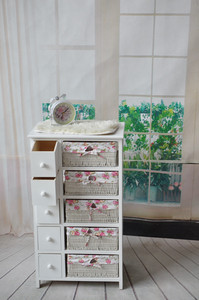 Cajonera de plástico Color Pintado de La Vendimia Barato Muebles Blancos - Product Image 2