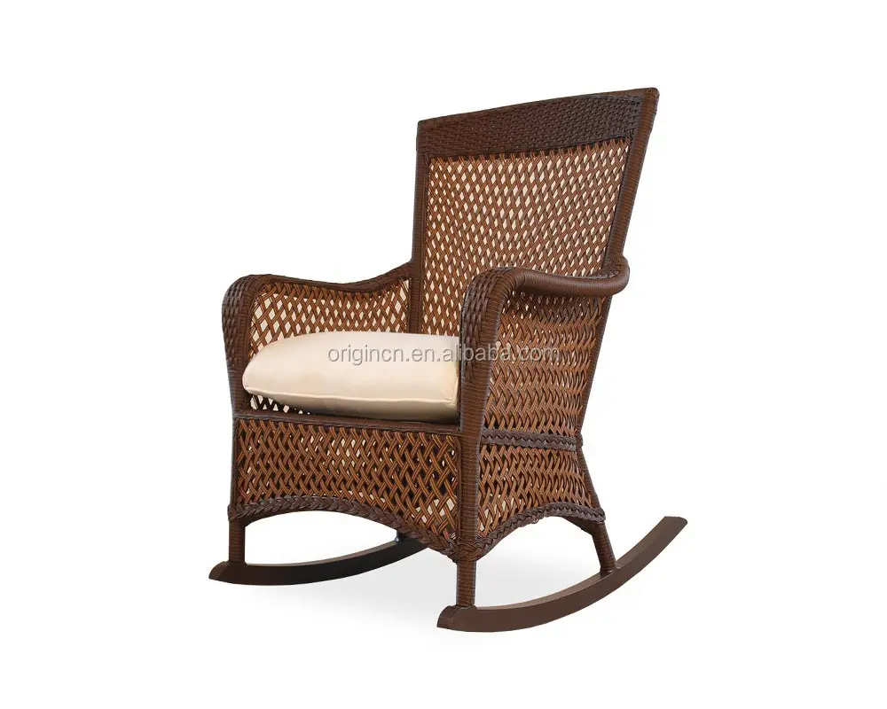 Chaise de porche meubles de jardin extérieurs chaises à bascule en rotin synthétique relaxant