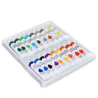 Peinture en gel acrylique pour nail art 3D, 18 couleurs professionnelles