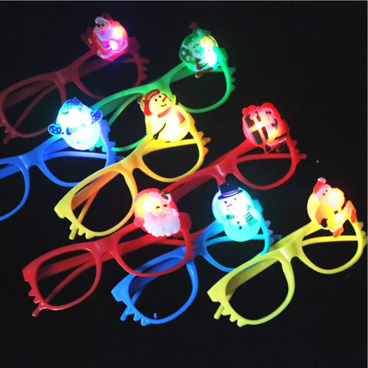 Christmas LED Flashing Glasses Glowing Glasses Light Up Toys Children Gift Christmas Birthday Glow Party Supplies