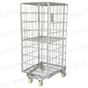 Roll ContainerC-3 Opvouwbare Mesh Pack En Rolkooi <span class=keywords><strong>Trolley</strong></span> - Product Image 3