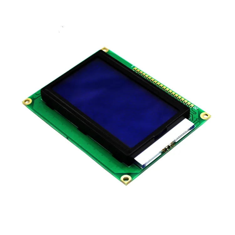 128x64 точки синий графический ЖК-модуль/12864 5 в с подсветкой ST7920 Драйвер IC последовательный порт