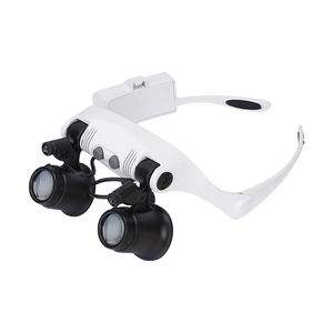 BM-MG3025 2 LED 10X 15X 20X 25X Double Eye Head สวมใส่แว่นขยาย Jeweler นาฬิกาแว่นขยายแว่นขยาย Loupe - Product Image 1