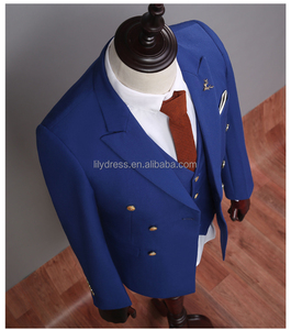 <span class=keywords><strong>Costume</strong></span> homme pour occasions formelles, coupe cintrée, marié, <span class=keywords><strong>costume</strong></span> de mariage 3 pièces (veste + pantalon + <span class=keywords><strong>gilet</strong></span>), <span class=keywords><strong>bleu</strong></span> Royal, NA37 - Product Image 3