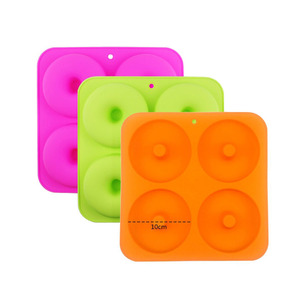 Grands moules à donuts en Silicone de 4 cavités, moules pour la cuisson, usine en chine, - Product Image 2