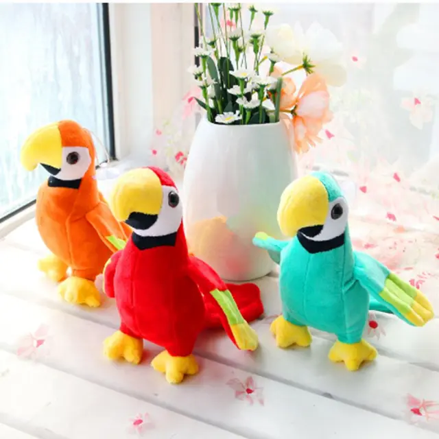 Dropshipping Cute Plush Rio Macaw Parrot Plush Toy Stuffed Doll Bird Baby Kids Children Birthday Gift