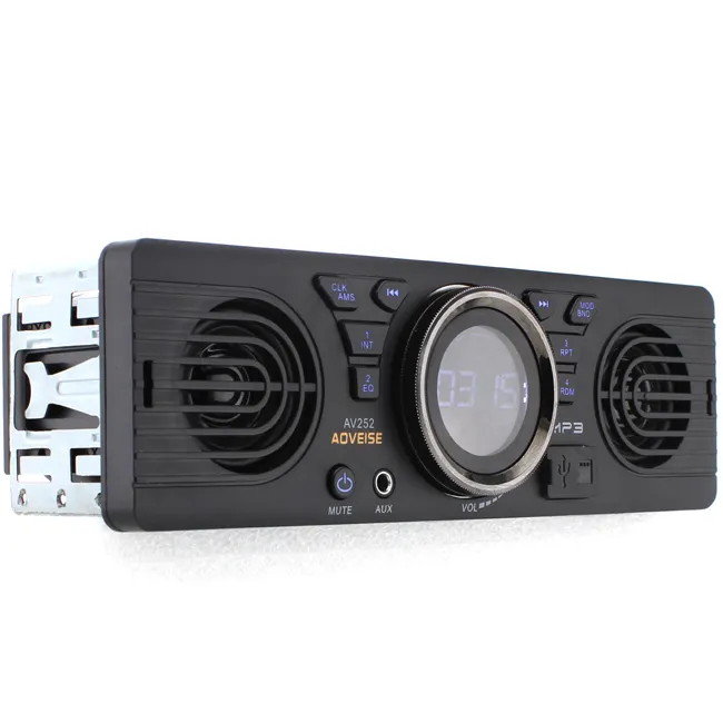 מכירה לוהטת יצוא aoveise AV252 AUTORADIO 12v 24v רכב אודיו mp3 נגן יחיד דין עם fm USB TF BT דיבורית שיחת תשובה