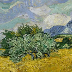 Champ de blé cyprès toile abstraite Art Van Gogh Reproduction peintures à l'huile