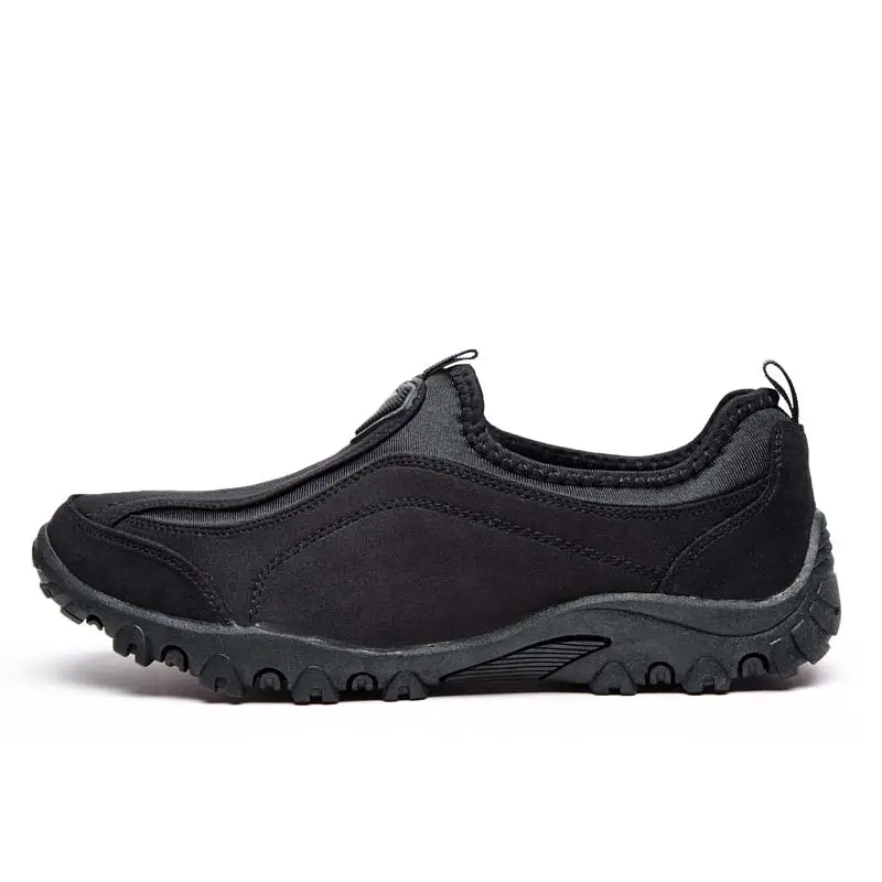 Мужские Модные Черные слипоны, Кожаные Замшевые спортивные мужские туфли для отдыха