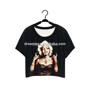 Offres Spéciales filles dame femmes coton dessin animé numérique imprimé <span class=keywords><strong>t</strong></span>-<span class=keywords><strong>shirt</strong></span> en gros - Product Image 5