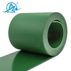 Resistente all'usura verde in pvc a buon mercato piatto nastro trasportatore con il modello del diamante fondo - Product Image 1