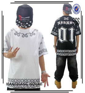 Nueva Graffiti Hip Hop bailarín de Hip Hop patineta corto manga de la ropa moda Casual hombres de baile camiseta - Product Image 1