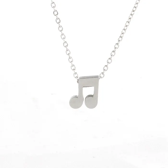 2021 NewデザインStainless Steel Music Note Necklace Symbol Necklaces