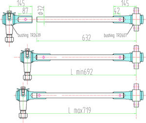 Suspensión de camión de alta resistencia americana, material PU, extremo macho y hembra, varilla de torsión de dos piezas - Product Image 6
