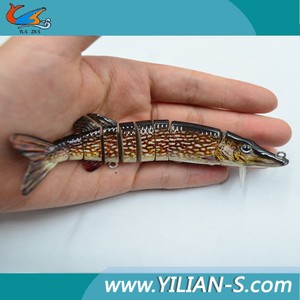 nueva trastos de pesca de plástico duro de <span class=keywords><strong>la</strong></span> pesca multi articulado swimbait pike almizclado señuelos cebo - Product Image 1