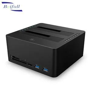 Disque dur externe HDD USB 3.0 à SATA 2.5/3.5 pouces, avec lecteur de cartes, pour ordinateur portable