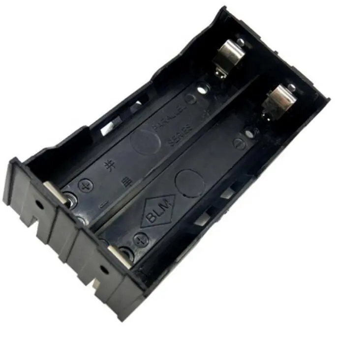 Hot selling ABS 18650 Battery Holder Box DIP Pin 2X 18650 Holder Battery Case 2 slots