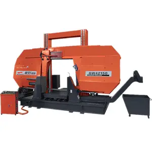 H-1500 Double-column Horizontal Metal Cutting Machine GW42150 Band Saw 1500*1500mm 30000KGS 15000*80*1.6mm 15kw 15W Red CE