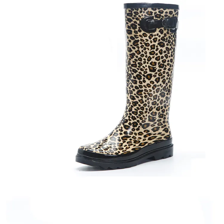 Cheetah Print lluvia barato Cheetah Print botas de goma mujeres impresión del guepardo wellies