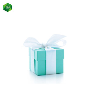 Caja de joyería para collar, embalaje pequeño de lujo personalizado, azul - Product Image 3
