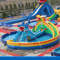 Dragon requin île gonflable parc aquatique pour les enfants et les adultes équipement d'amusement